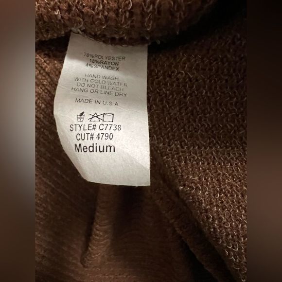 Jodifl brown/burnt orange cowl neck long dolman sleeve sweater in size M. - Picture 5 of 7